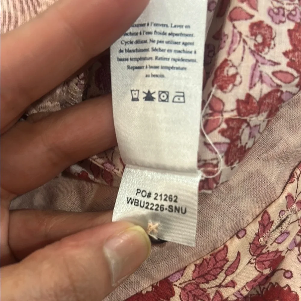NWOT FAHERTY Adella Floral Pink 100% Organic Cotton Jumpsuit Size XS - Picture 9 of 15
